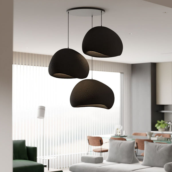 Függőlámpa - Wabi Sabi Claylights - Fekete-VASBÚTOR