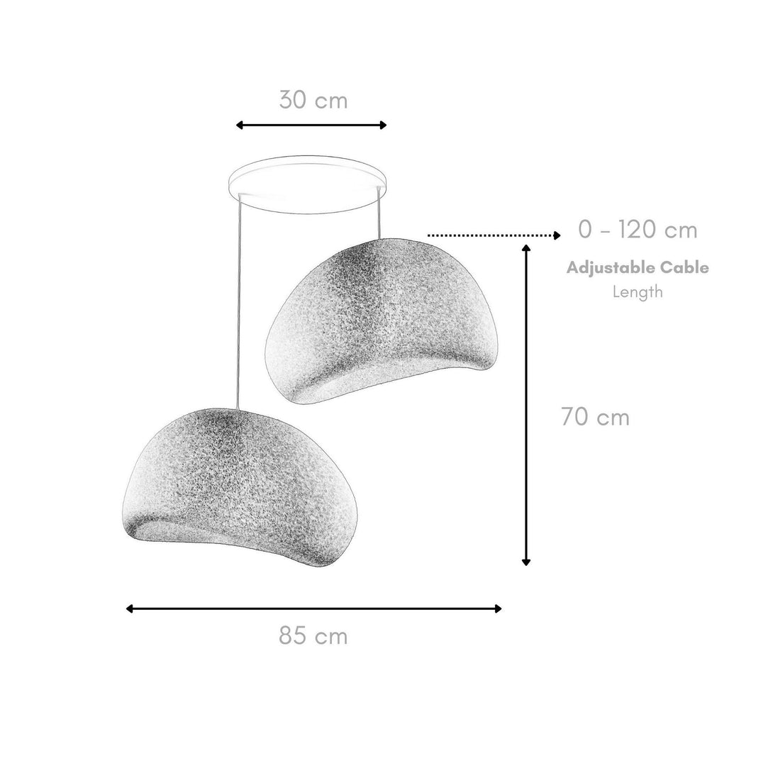 Függőlámpa - Wabi Sabi Dustfalls - Betonszürke-VASBÚTOR