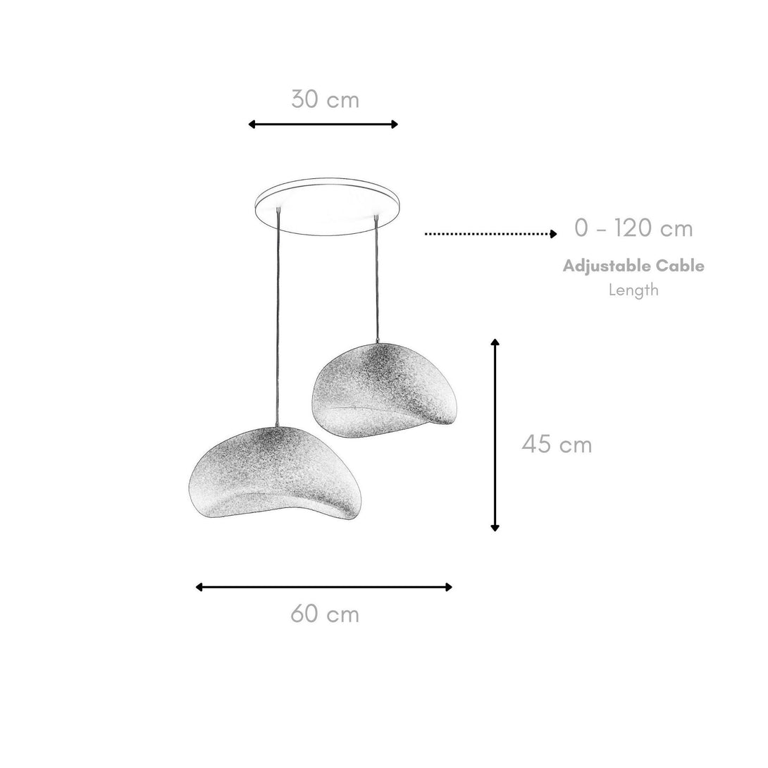 Függőlámpa - Wabi Sabi Grainbeams - Fekete-VASBÚTOR