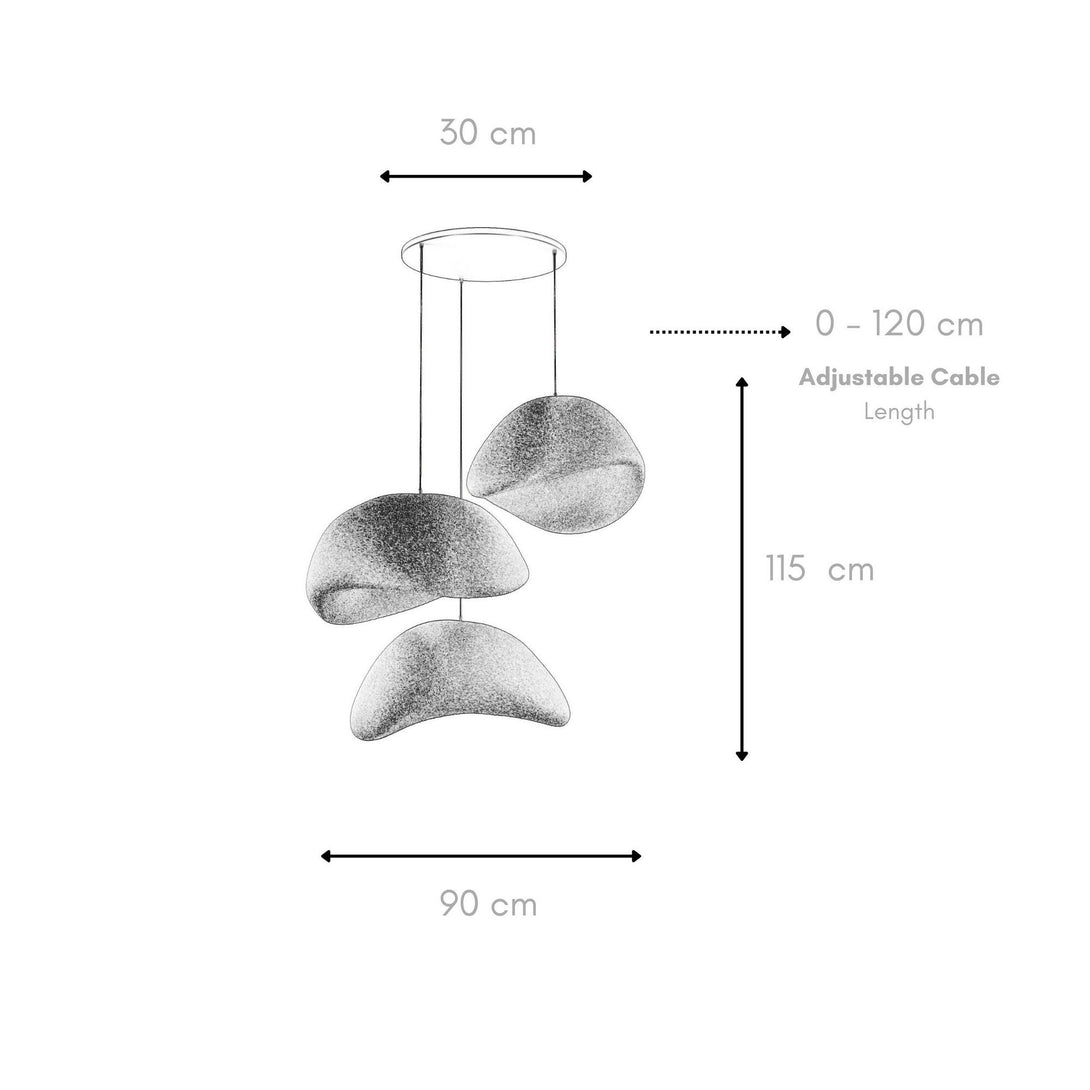 Függőlámpa - Wabi Sabi Stonefades - Betonszürke-VASBÚTOR