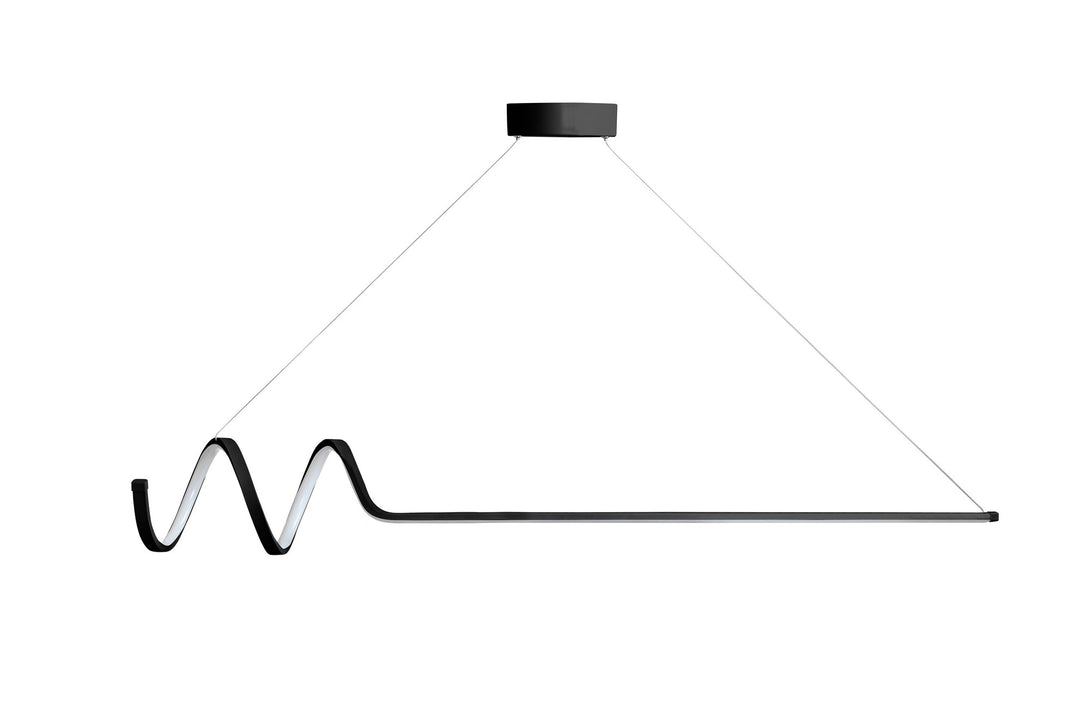 Függőlámpa, Waterwave - Fekete Body, Sárga Light-VASBÚTOR