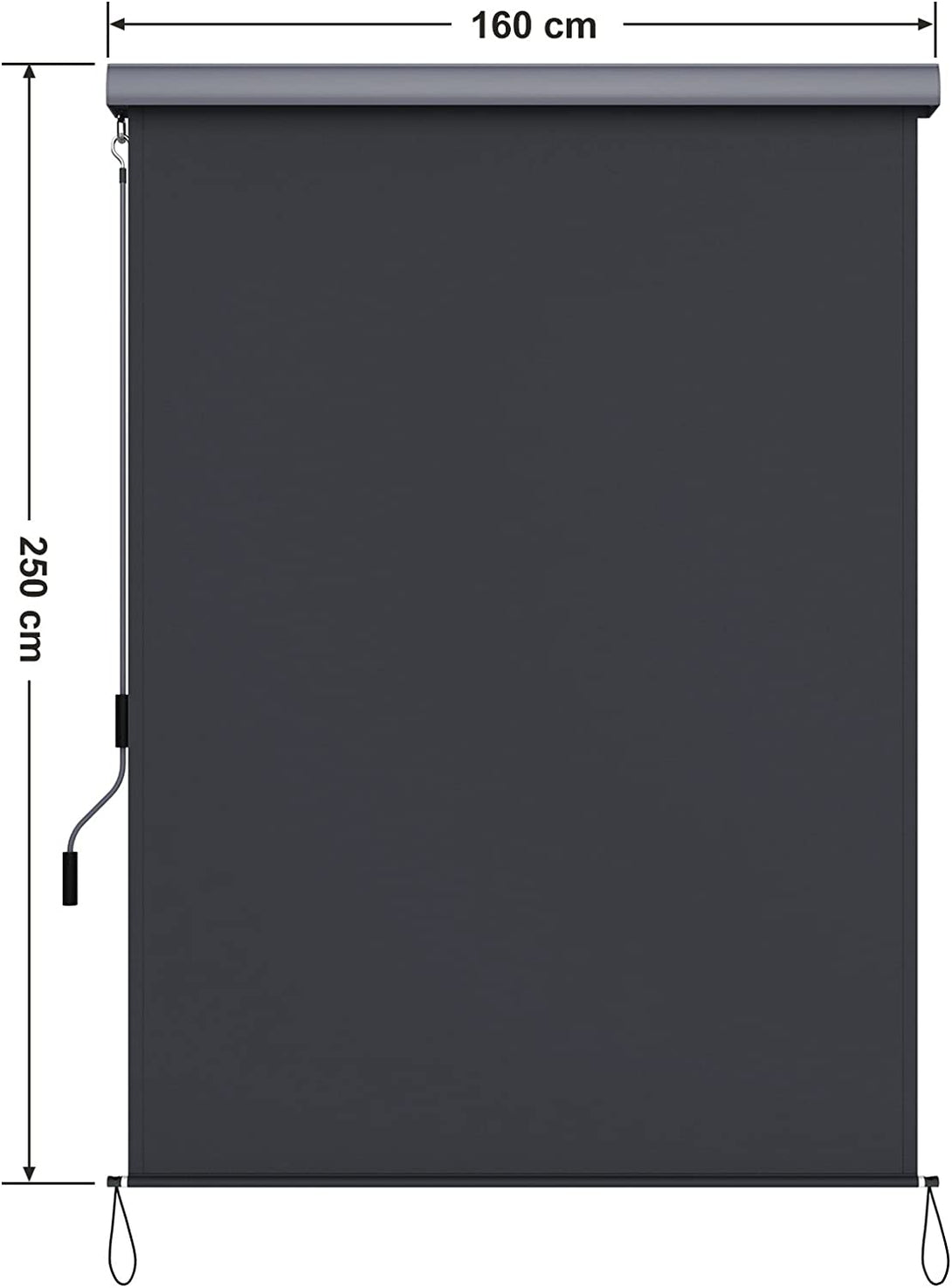 Függőleges napellenző 2,5 x 1,6 m szürke-VASBÚTOR