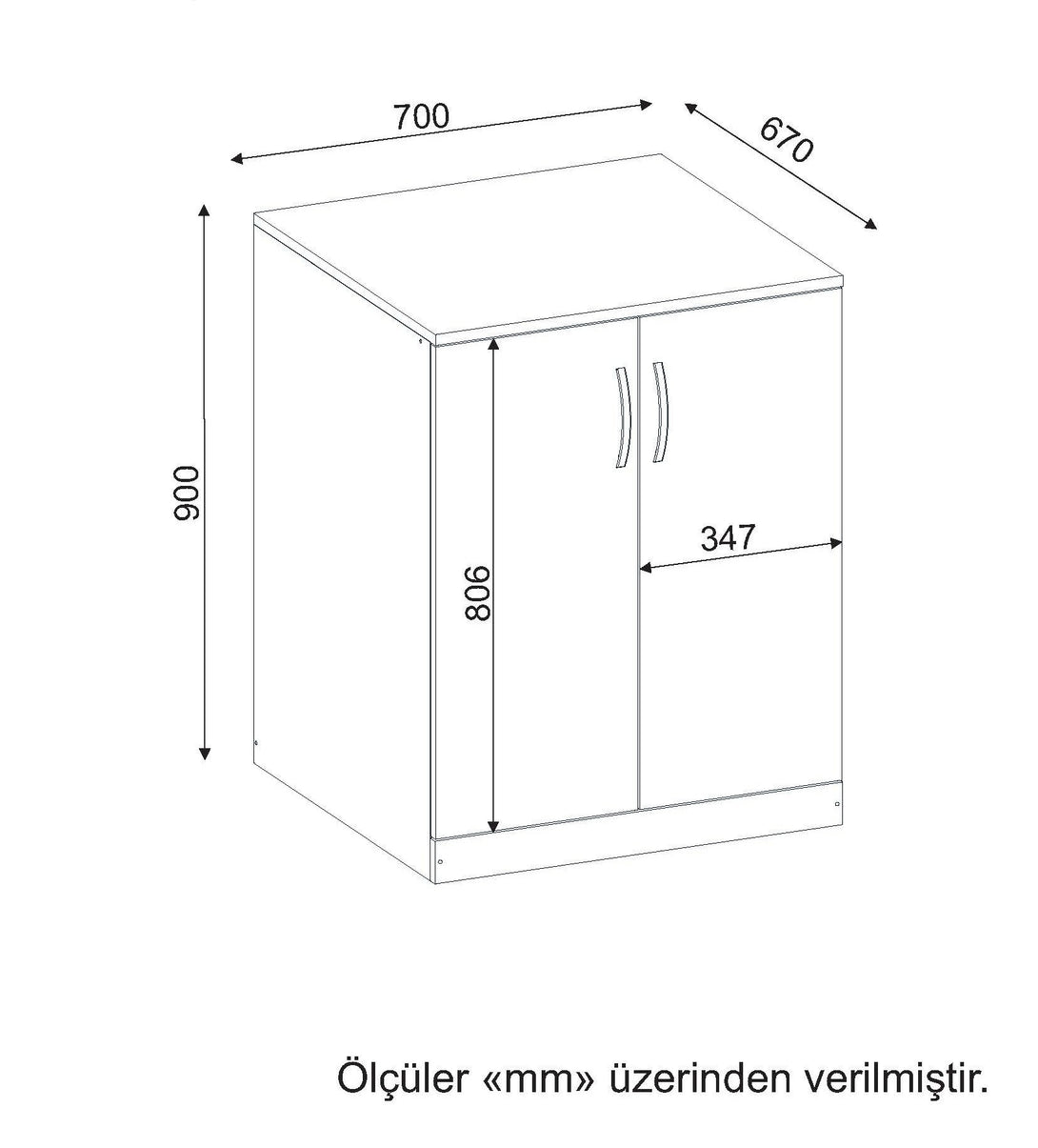 Fürdőszoba szekrény Benito Alt - Fehér-VASBÚTOR