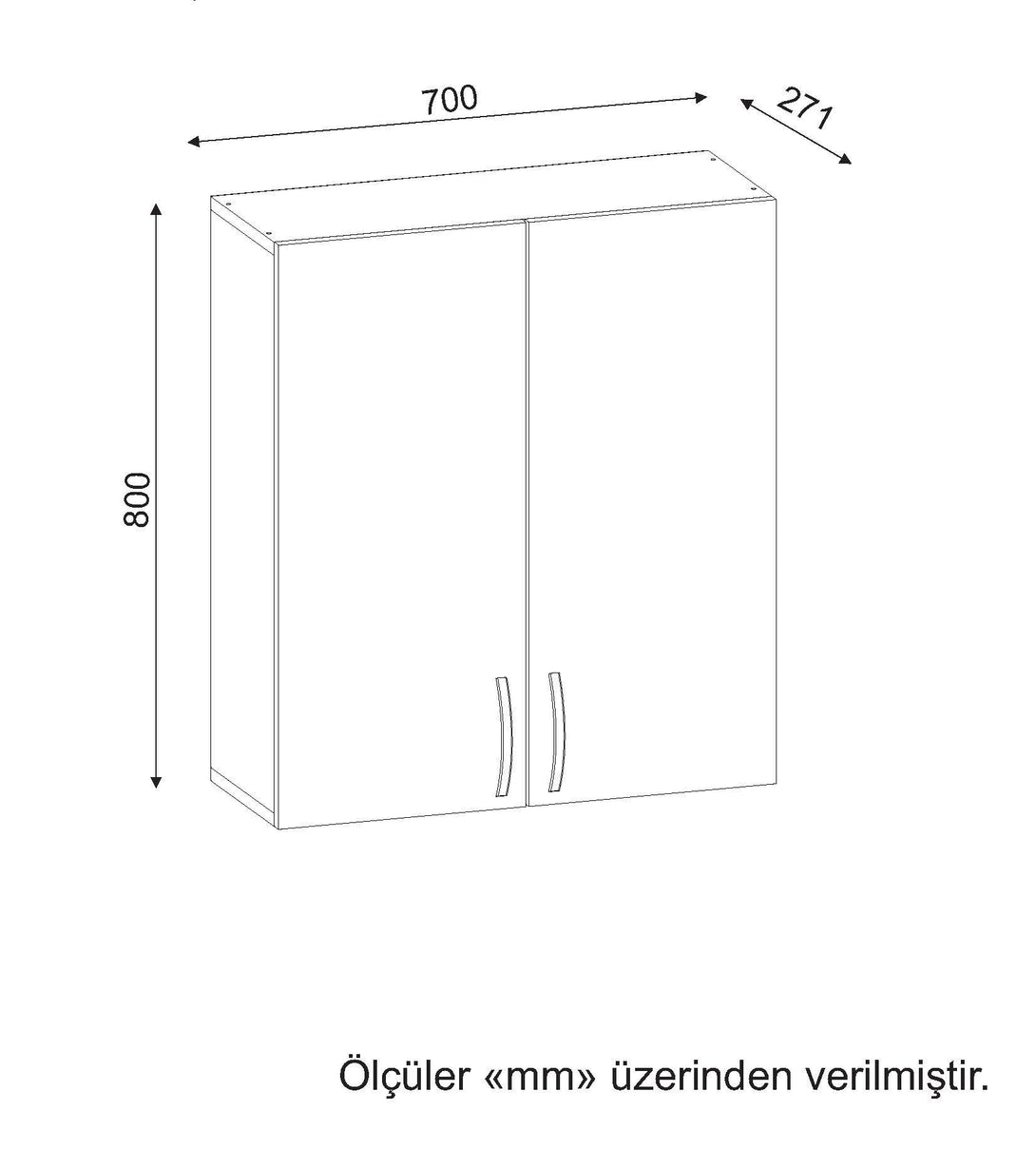 Fürdőszoba szekrény Benito Üst - Fehér-VASBÚTOR