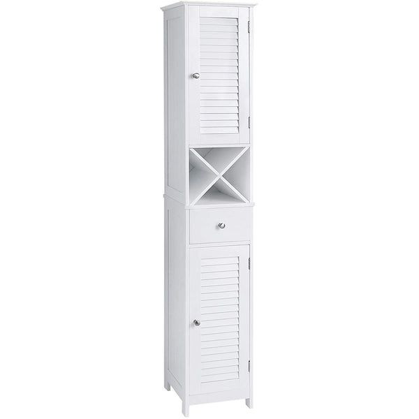 Fürdőszoba szekrény, Tárolószekrény fiókkal, kivehető X alakú polc 170cm-VASBÚTOR