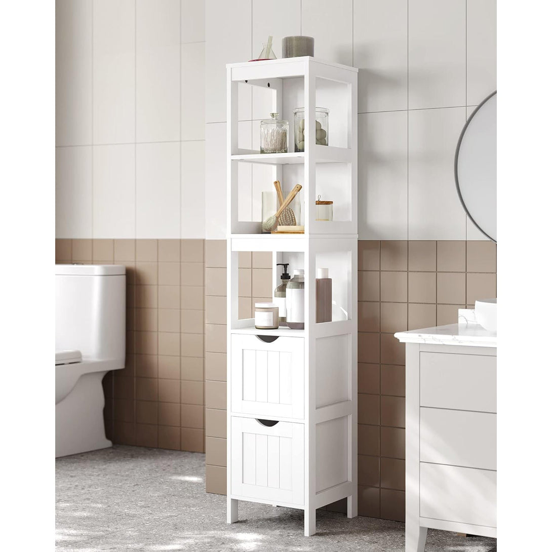 Fürdőszobai magas szekrény 30 x 30 x 141,5 cm fehér-outlet-VASBÚTOR