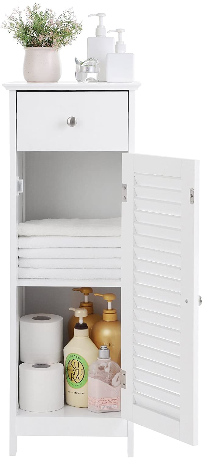 Fürdőszobai padlószekrény,fiókos szekrény 32 x 30 x 87 cm, fehér-VASBÚTOR