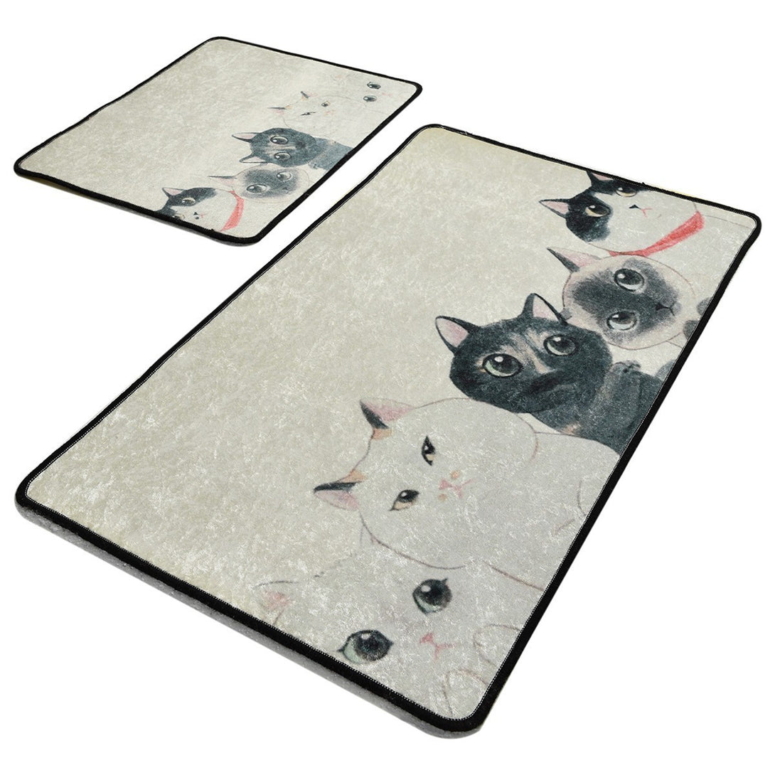 Fürdőszobaszőnyeg Szett (2 db) Angry Cats Djt-VASBÚTOR