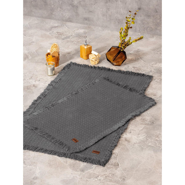 Fürdőszobaszőnyeg Szett (2 db) Bath Rug - Antracit-VASBÚTOR