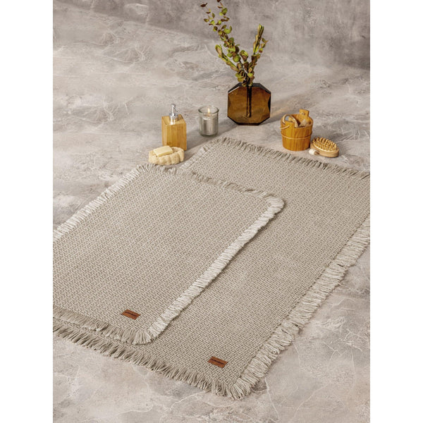 Fürdőszobaszőnyeg Szett (2 db) Bath Rug - Bézs-VASBÚTOR