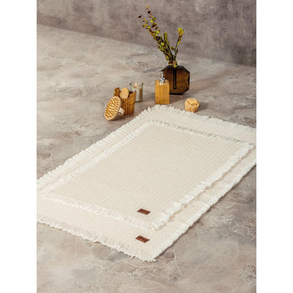Fürdőszobaszőnyeg Szett (2 db) Bath Rug - Krém-VASBÚTOR