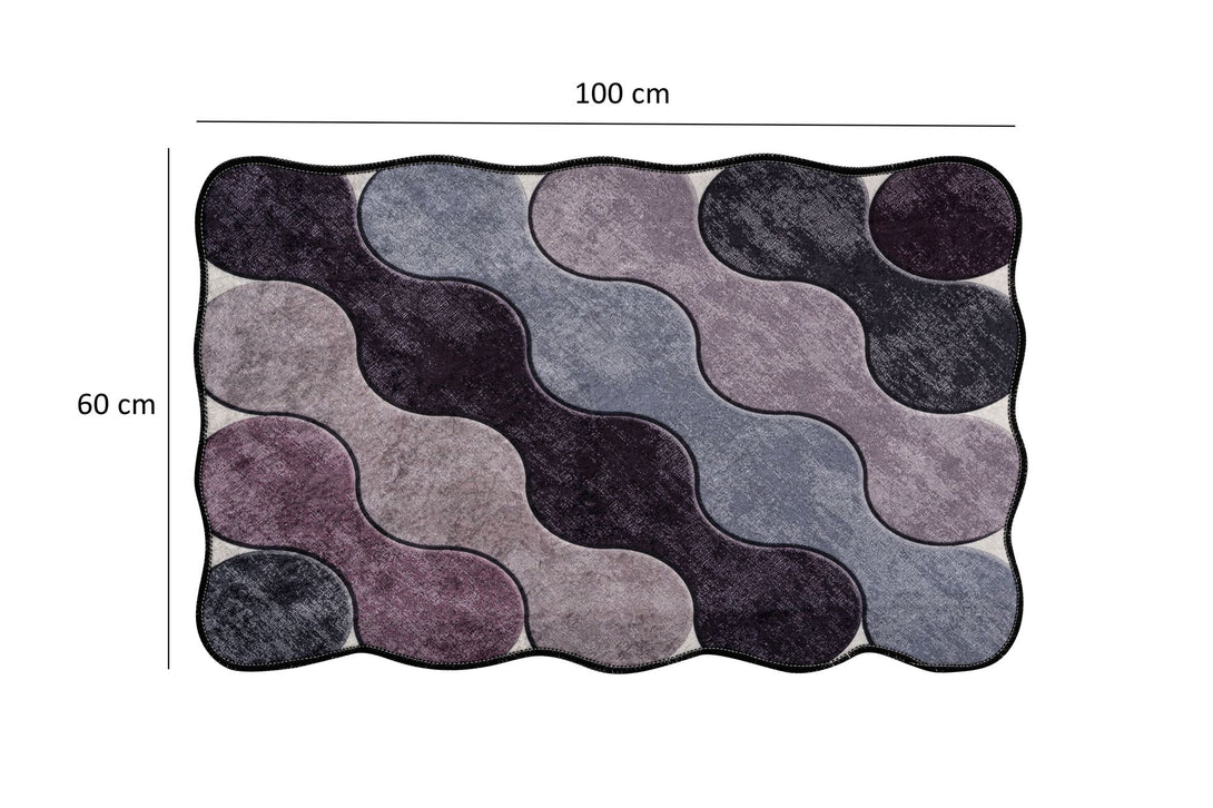 Fürdőszobaszőnyeg Szett (2 db) Circle - Purple-VASBÚTOR