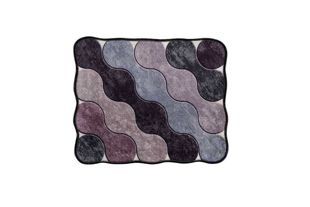 Fürdőszobaszőnyeg Szett (2 db) Circle - Purple-VASBÚTOR