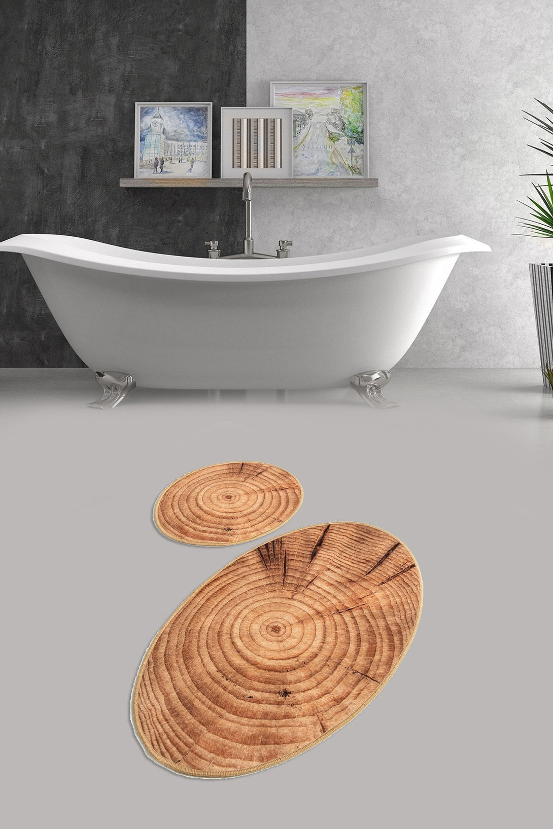 Fürdőszobaszőnyeg Szett (2 db) Wood Djt-VASBÚTOR