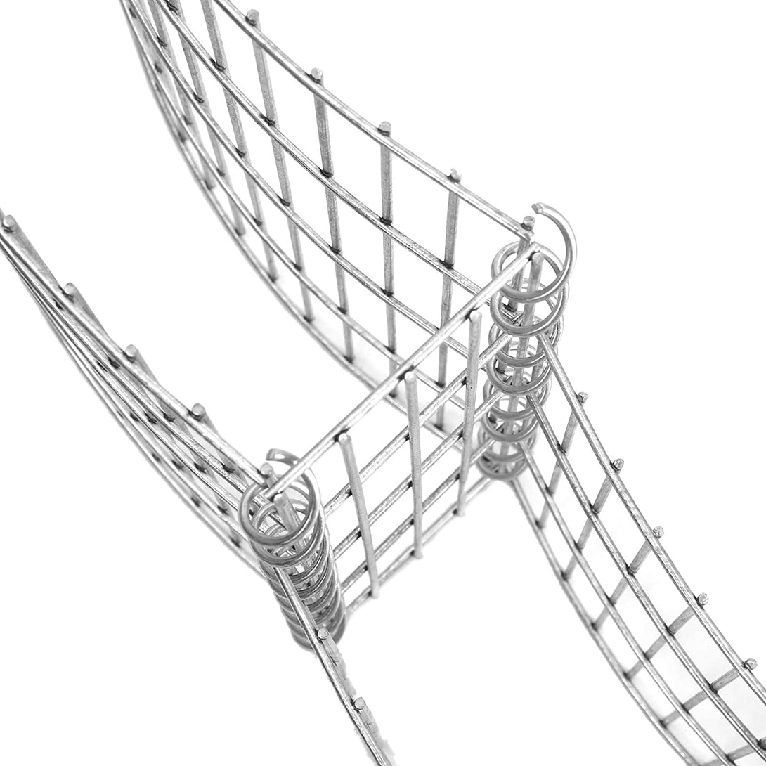Gabion Csiga alakú fém kosár 2,5 x 10 cm-es rozsdamentes acél hálóval-VASBÚTOR