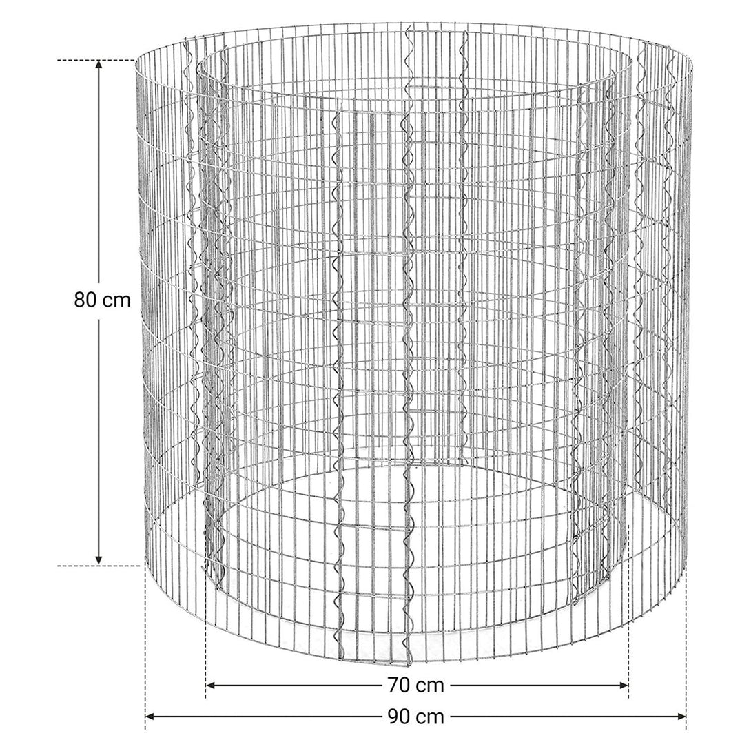 Gabion, kerek fém kőkosár 90 x 80 cm-VASBÚTOR