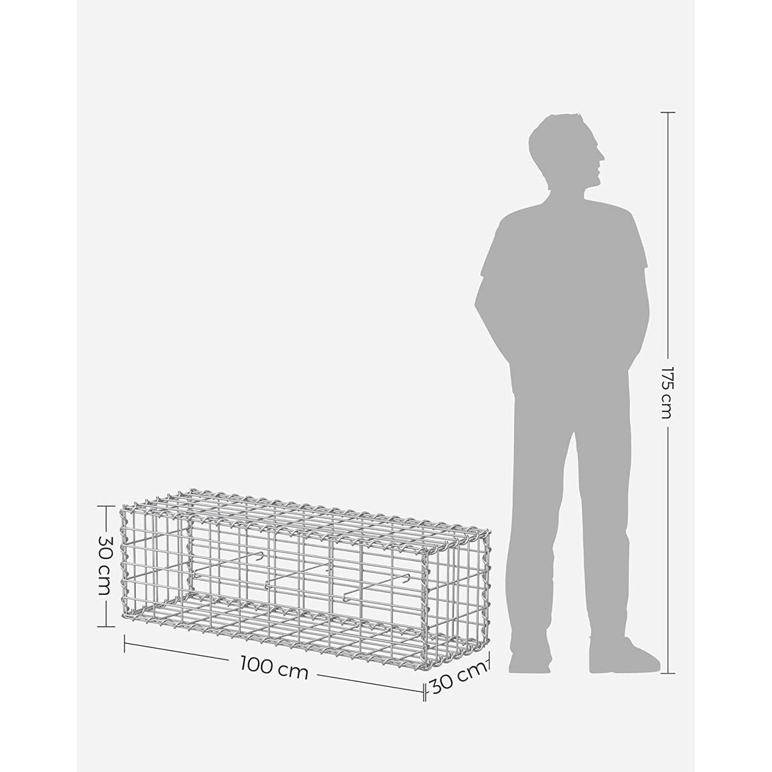 Gabion kosár, fém gabion ketrec 100 x 30 x 30 cm-VASBÚTOR
