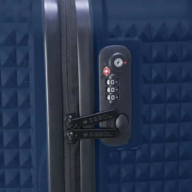 Gabol Quartz kabinbőrönd, S méret, 40 x 55 x 20 cm, 4 kerék, kék (Outlet)-VASBÚTOR