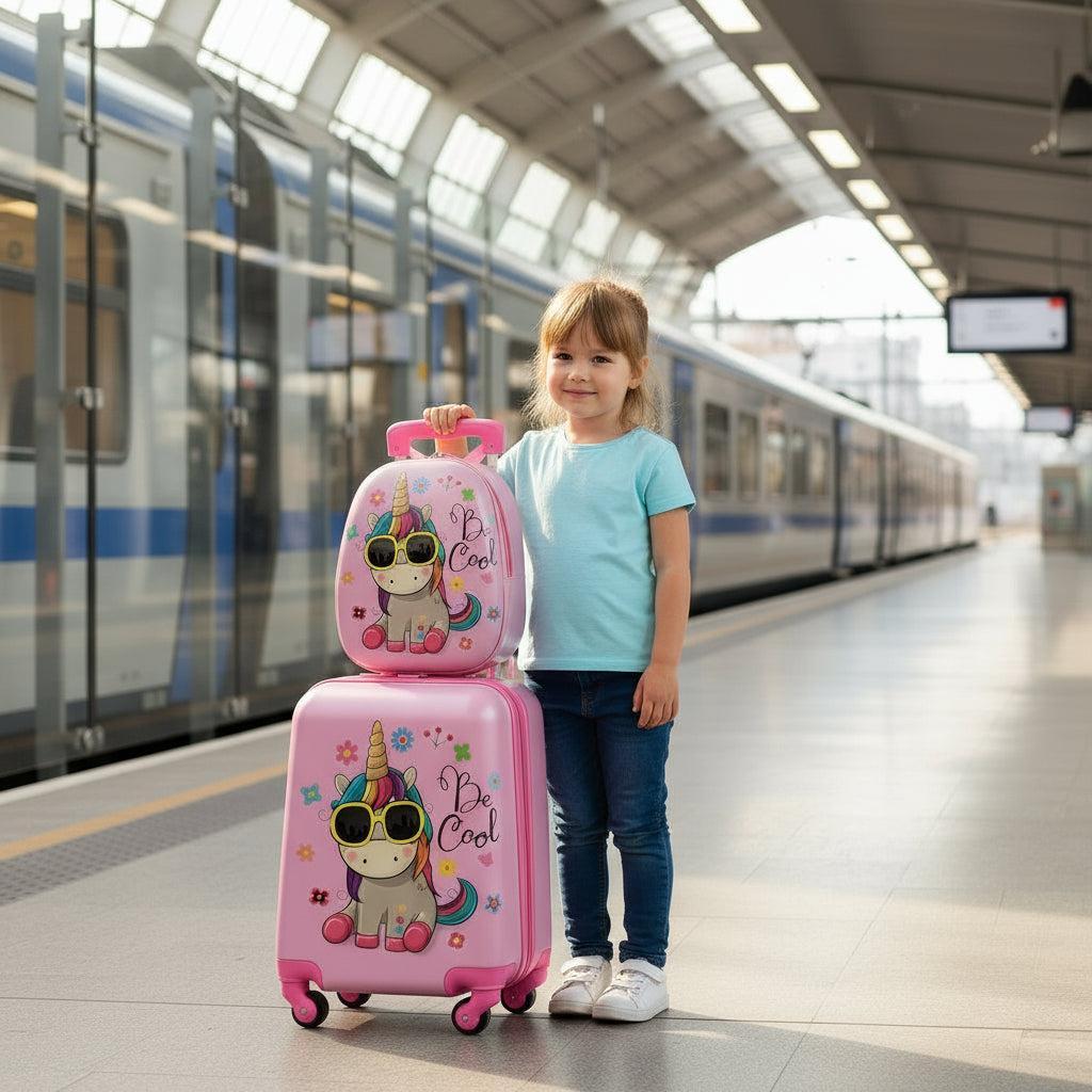 Gyerek Bőrönd Egyszarvú Mintás Szett (hátizsák+bőrönd) | BONTOUR-VASBÚTOR