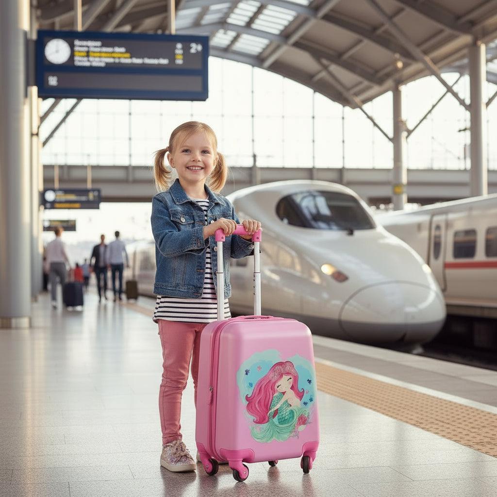 Gyerek Bőrönd Szett Sellő Mintás ( hátizsák+bőrönd) | BONTOUR-VASBÚTOR