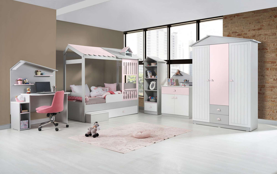 Gyerek íróasztal Ayder - Pink-VASBÚTOR