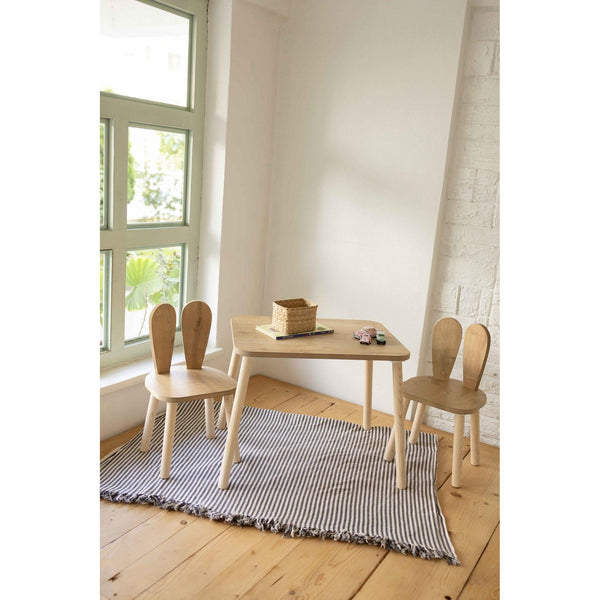 Gyerekasztal székekkel Bunny Two Chair Set - Brown-VASBÚTOR