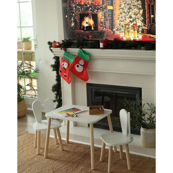 Gyerekasztal székekkel Bunny Two Chair Set - White-VASBÚTOR