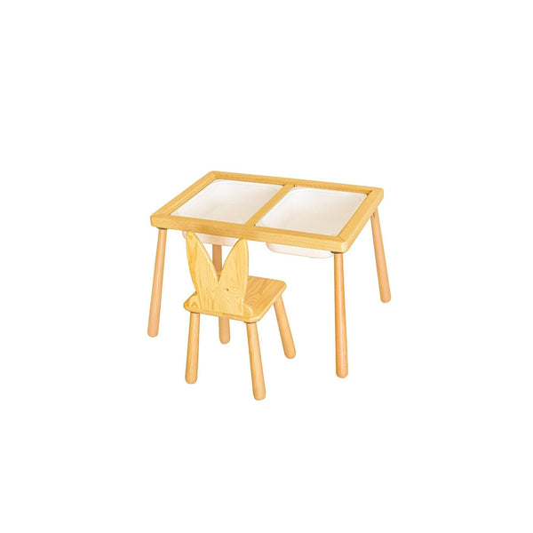 Gyerekasztal székekkel Table and Chair - White-VASBÚTOR