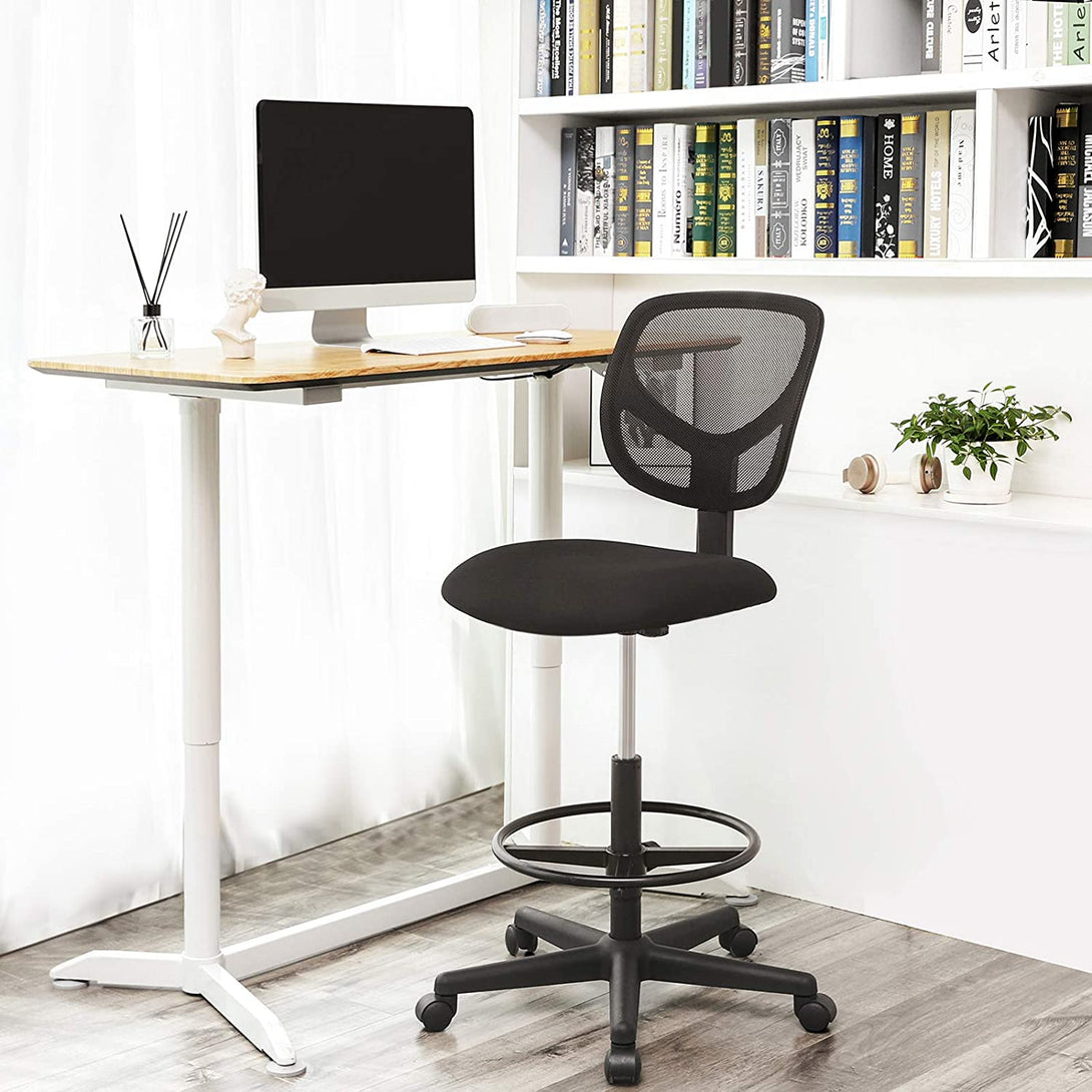 Hálós Irodai szék, forgó szék ülésmagasság 55-75 cm, Fekete-VASBÚTOR