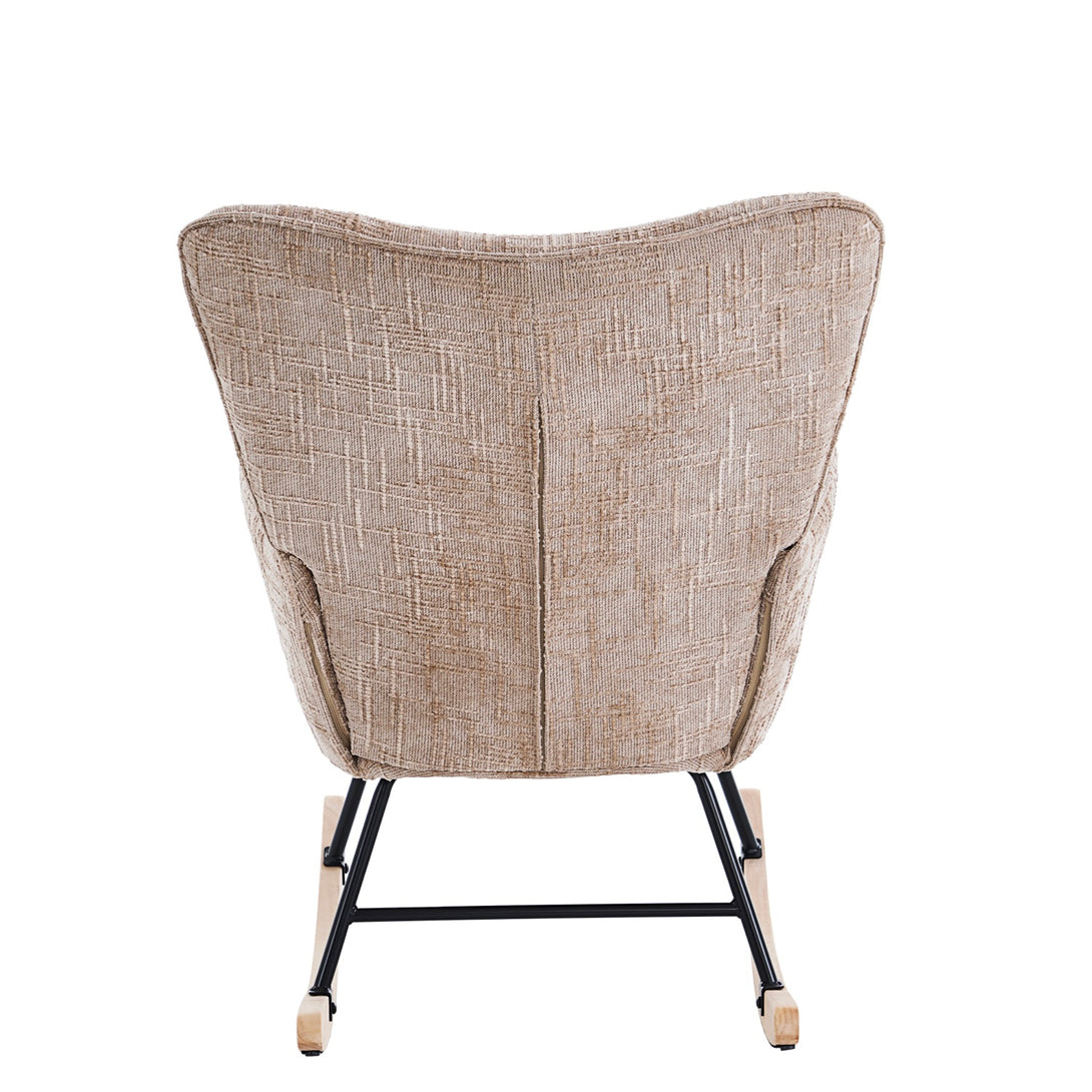 Hintaszék, relaxációs szék kordbársony kárpitozással, bézs-khaki színű-VASBÚTOR