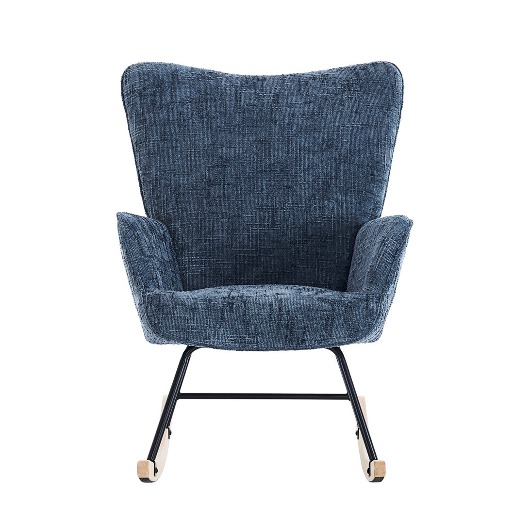 Hintaszék, relaxációs szék kordbársony kárpitozással, sötét szürke-VASBÚTOR