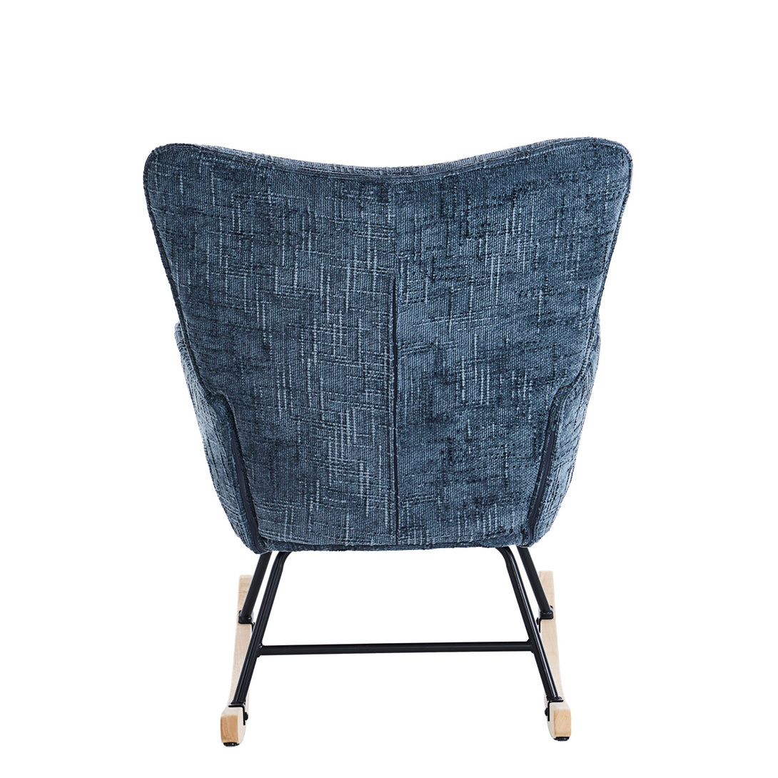 Hintaszék, relaxációs szék kordbársony kárpitozással, sötét szürke-VASBÚTOR