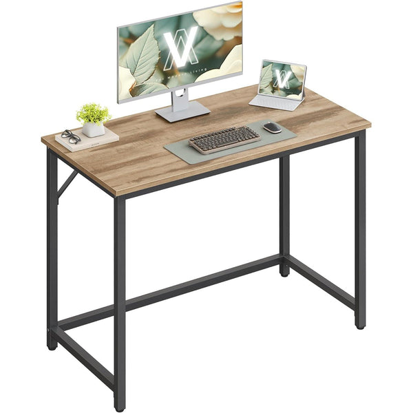 Íróasztal 100 × 50 × 76 cm karamell barna–fekete színben-VASBÚTOR