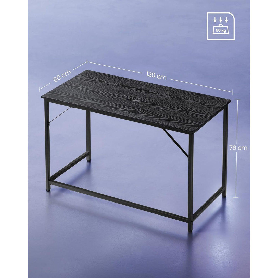 Íróasztal 120x60 cm, fekete-VASBÚTOR