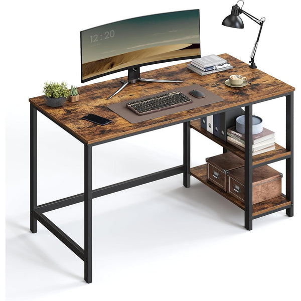 Íróasztal 120x60 cm, számítógépasztal 2 polccal bal vagy jobb oldalon-VASBÚTOR