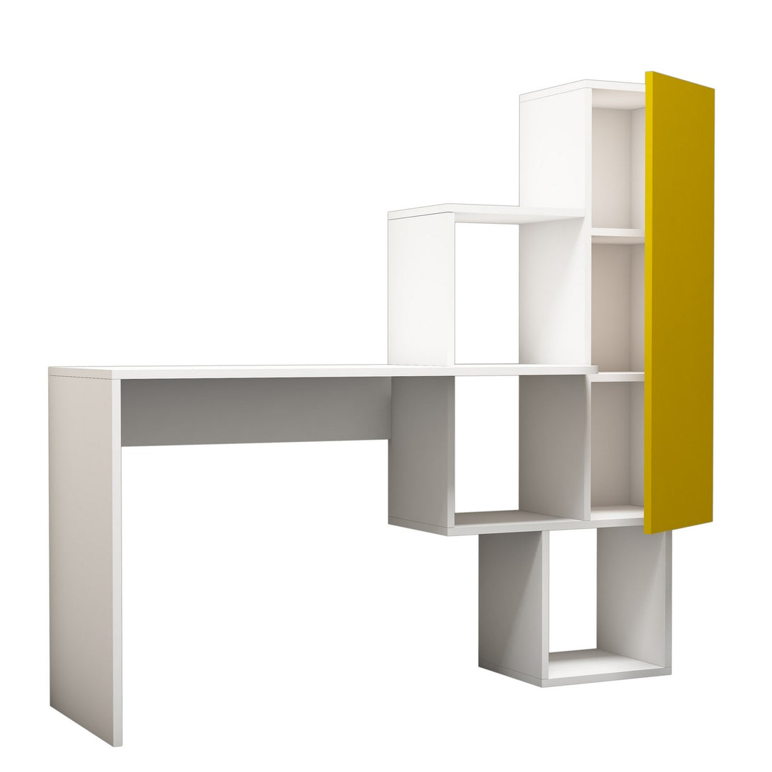 Íróasztal Açelya - White, Yellow-VASBÚTOR