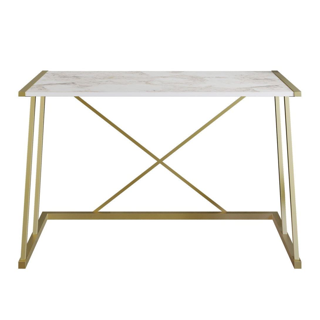 Íróasztal Anemon - White, Gold-VASBÚTOR