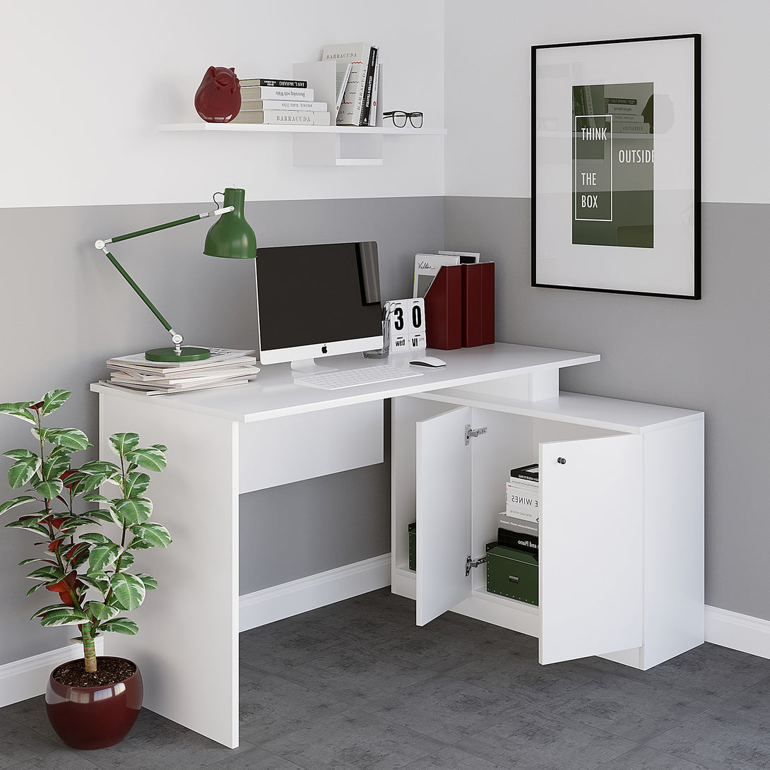 Íróasztal Basak Calisma Masası - White-VASBÚTOR