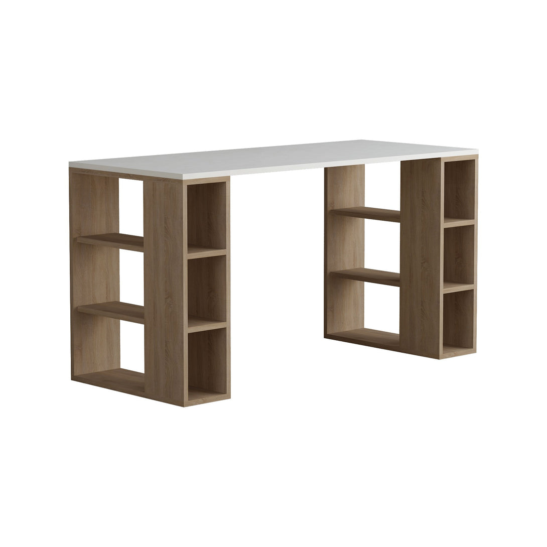 Íróasztal Colmar - White, Oak-VASBÚTOR