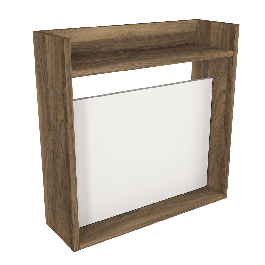 Íróasztal Laptop - White, Walnut-VASBÚTOR