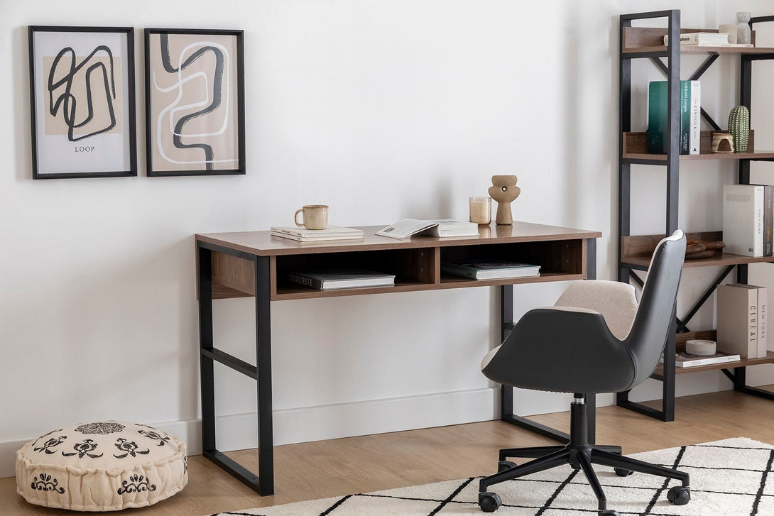 Íróasztal Nove - Walnut-VASBÚTOR