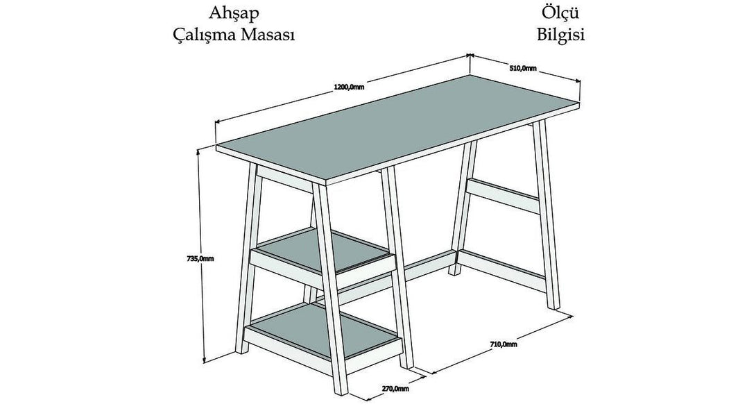 Íróasztal Perla - Walnut-VASBÚTOR