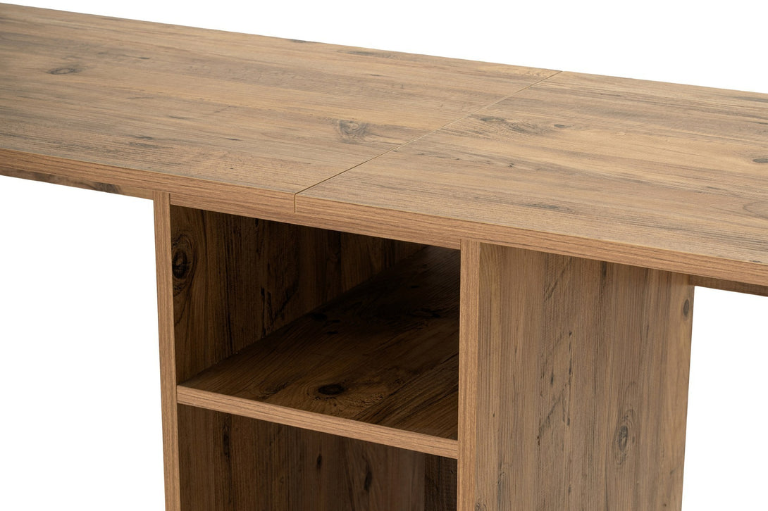 Íróasztal Twin Study Desk - Atlantic Pine, Fekete-VASBÚTOR