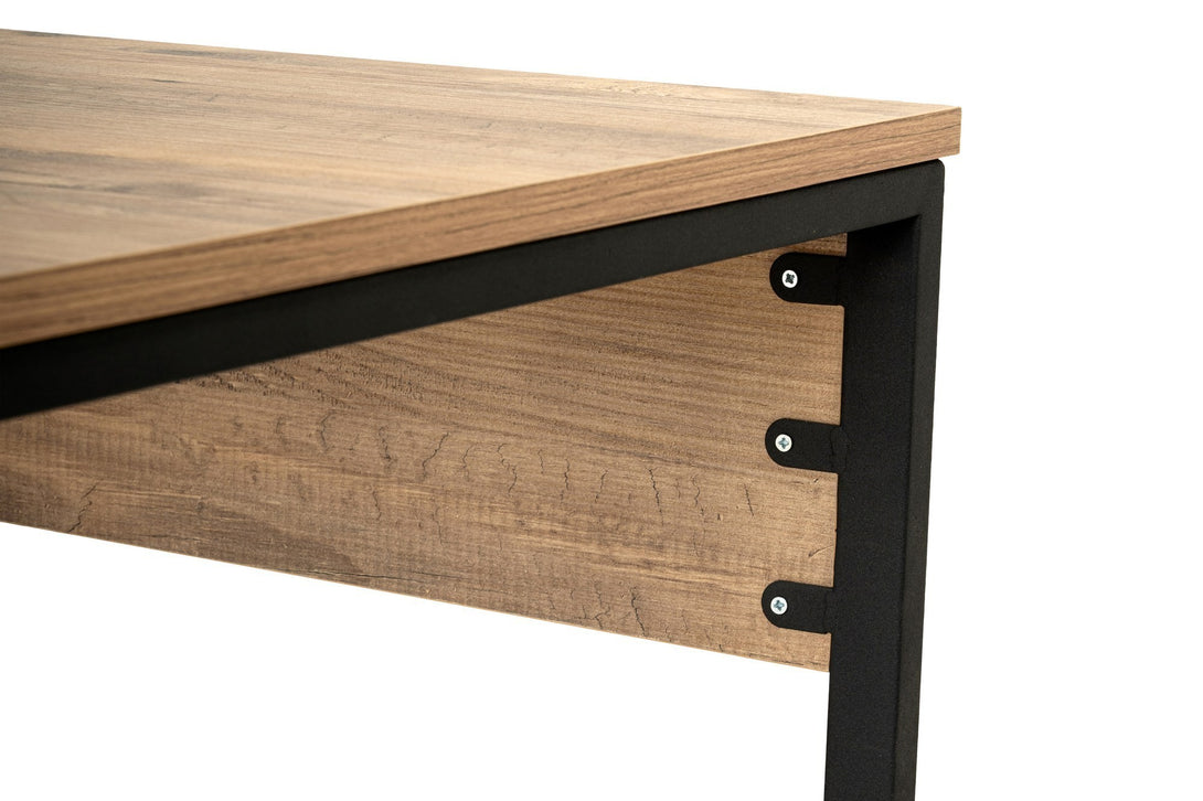 Íróasztal Twin Study Desk - Atlantic Pine, Fekete-VASBÚTOR