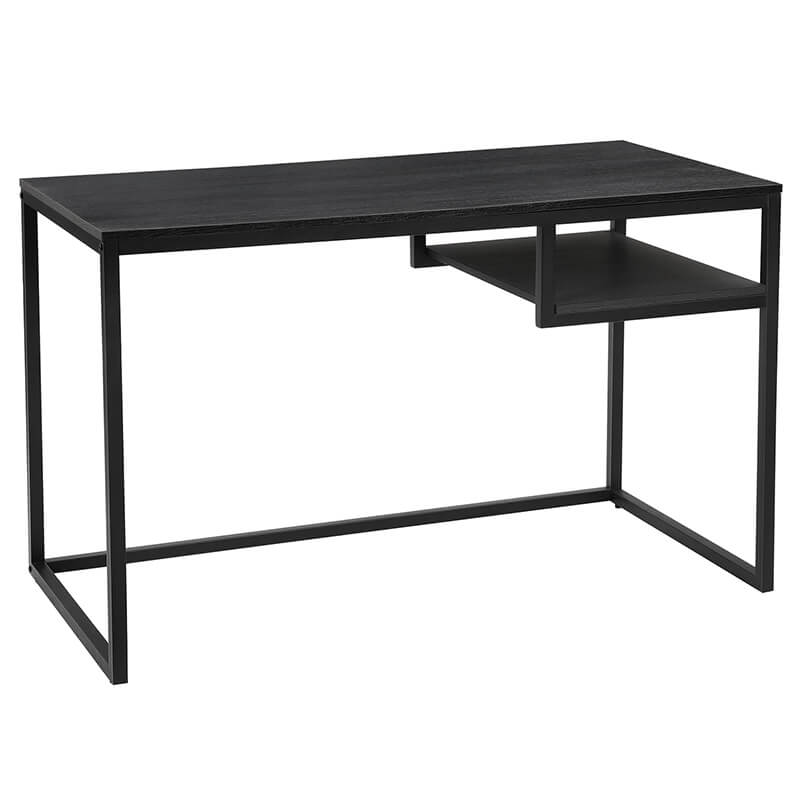 Íróasztal, modern Számítógép Asztal 120 x 60 x 75 cm, fekete-VASBÚTOR