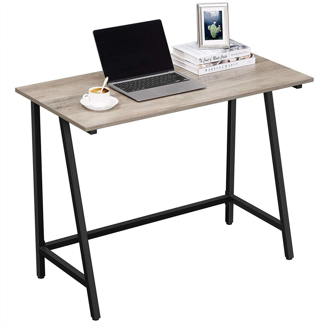 Íróasztal, számítógépasztal 100 cm szürke és fekete-VASBÚTOR