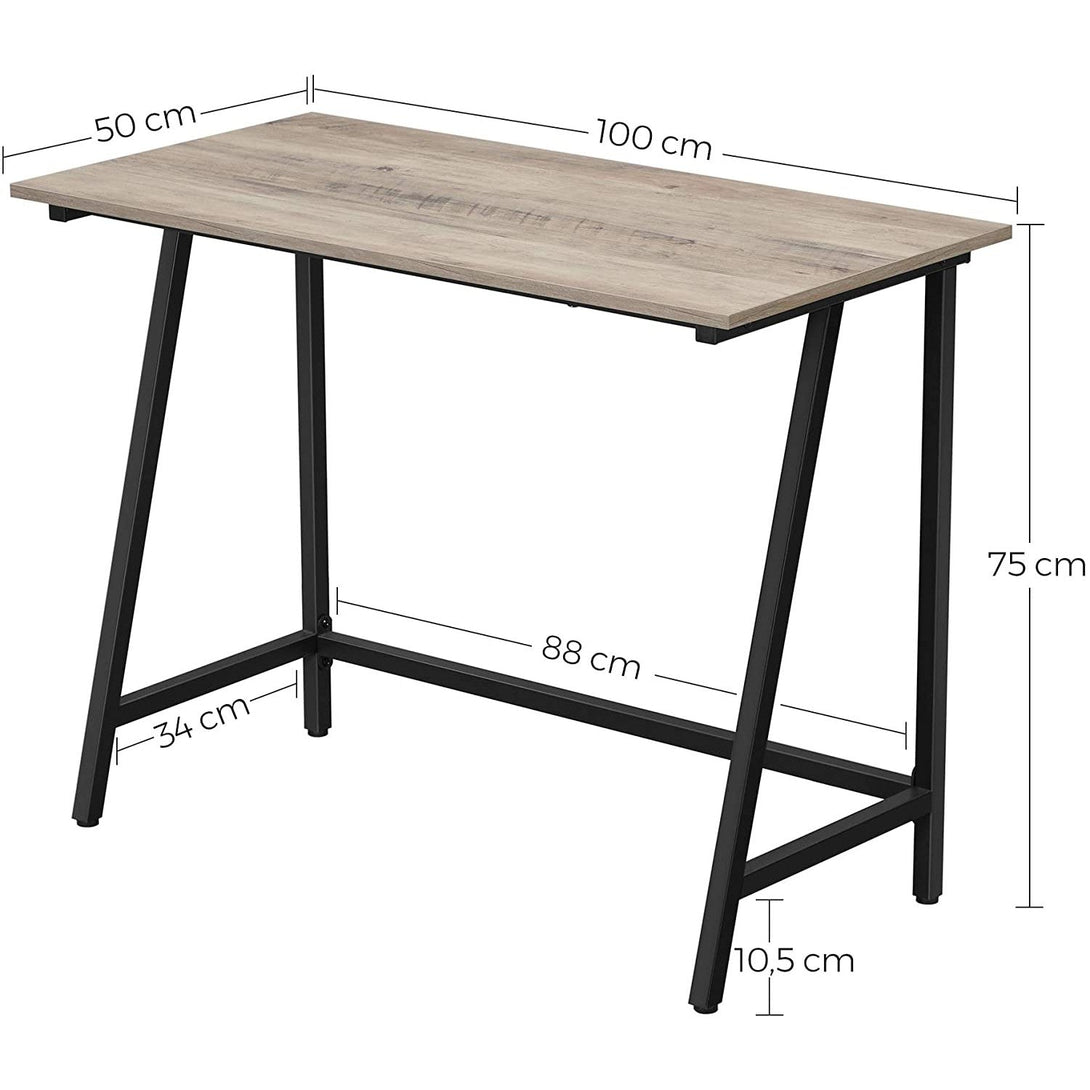 Íróasztal, számítógépasztal 100 cm szürke és fekete-VASBÚTOR