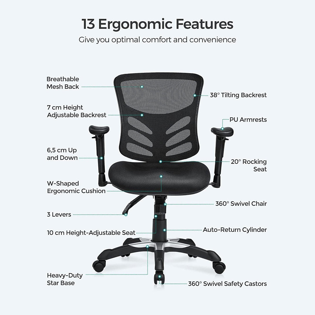 Irodai szék, Ergonomikus forgószék, állítható székmagasság-VASBÚTOR