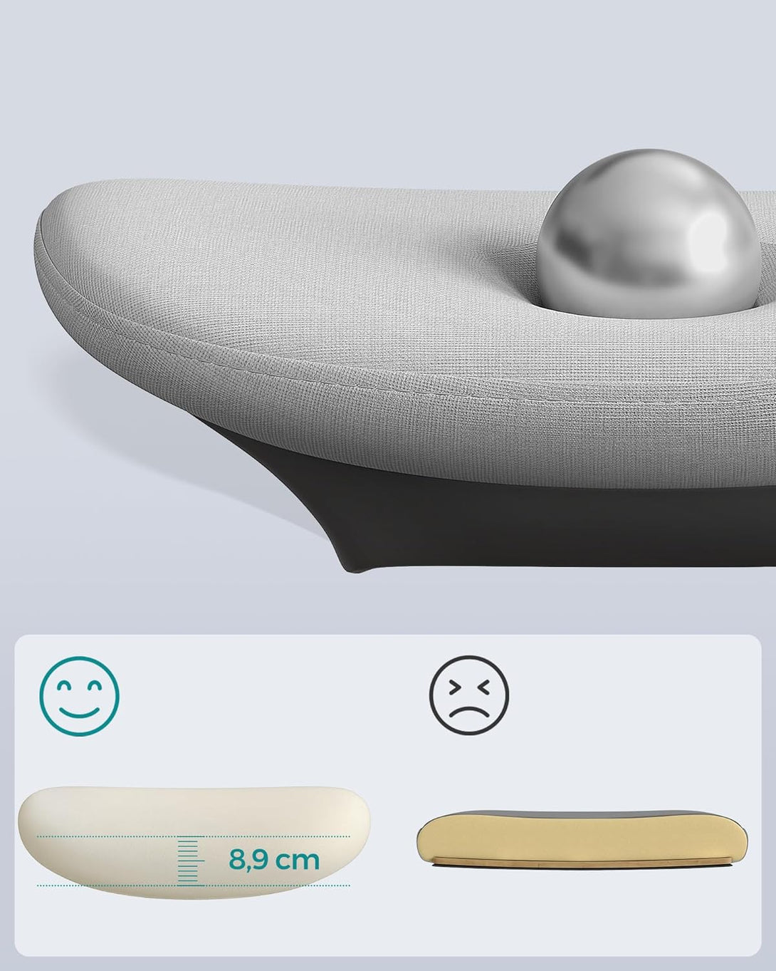 Irodai szék, ergonomikus állítható vászon szék, dönthető háttámlával, szürke-VASBÚTOR