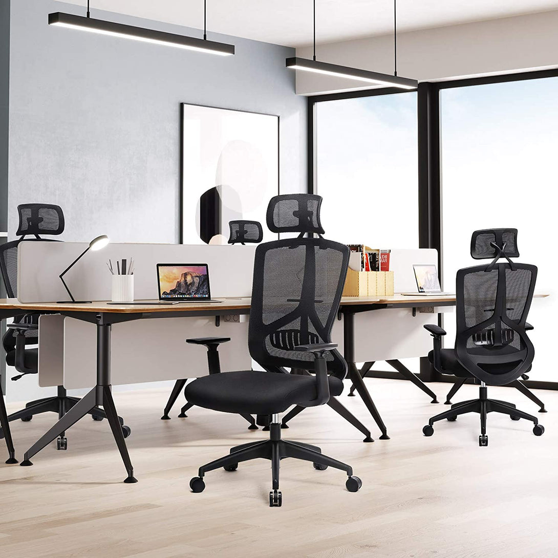 Irodai szék, ergonomikus forgó szék deréktámasszal-VASBÚTOR